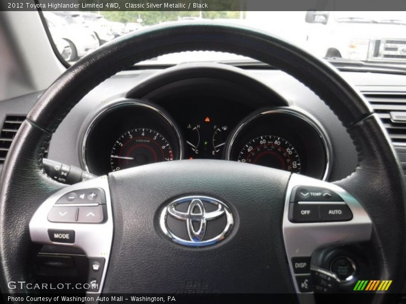 Classic Silver Metallic / Black 2012 Toyota Highlander Limited 4WD