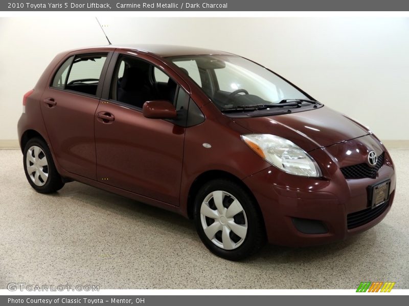 Carmine Red Metallic / Dark Charcoal 2010 Toyota Yaris 5 Door Liftback