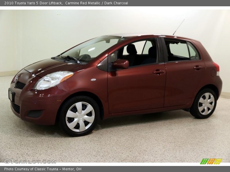 Carmine Red Metallic / Dark Charcoal 2010 Toyota Yaris 5 Door Liftback