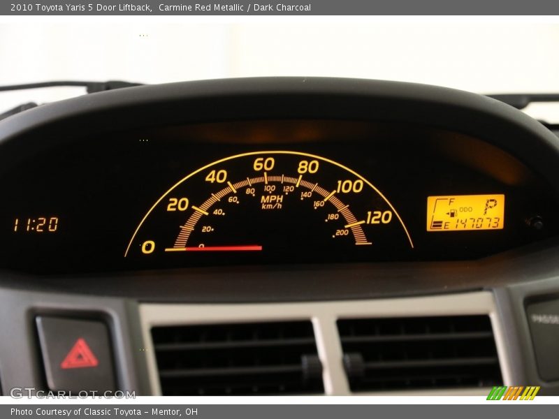Carmine Red Metallic / Dark Charcoal 2010 Toyota Yaris 5 Door Liftback