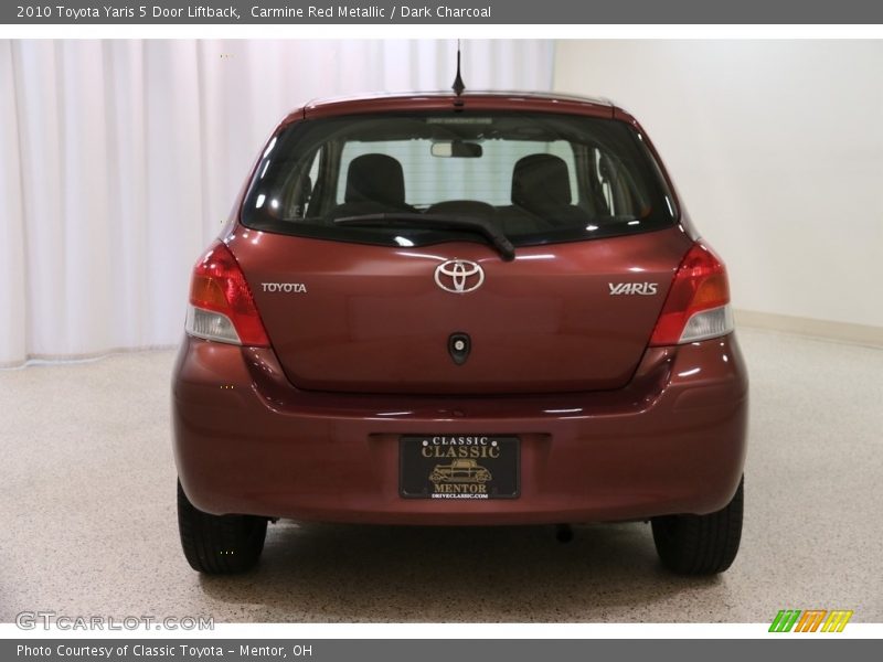 Carmine Red Metallic / Dark Charcoal 2010 Toyota Yaris 5 Door Liftback