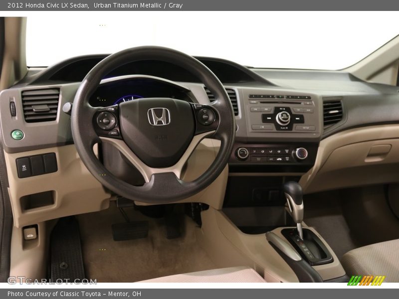 Urban Titanium Metallic / Gray 2012 Honda Civic LX Sedan