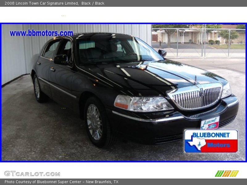 Black / Black 2008 Lincoln Town Car Signature Limited