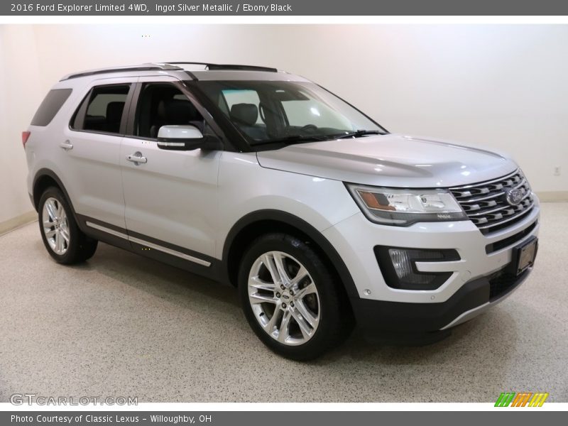 Ingot Silver Metallic / Ebony Black 2016 Ford Explorer Limited 4WD