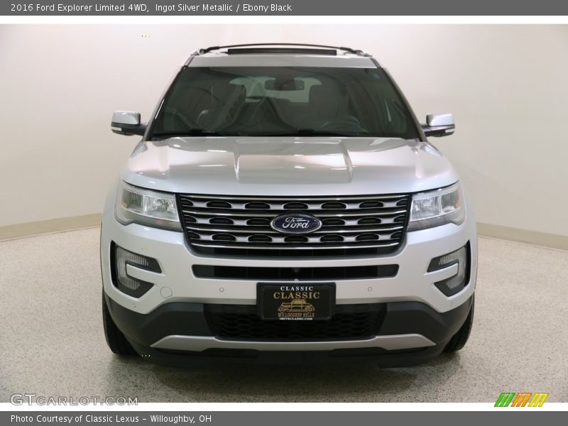 Ingot Silver Metallic / Ebony Black 2016 Ford Explorer Limited 4WD