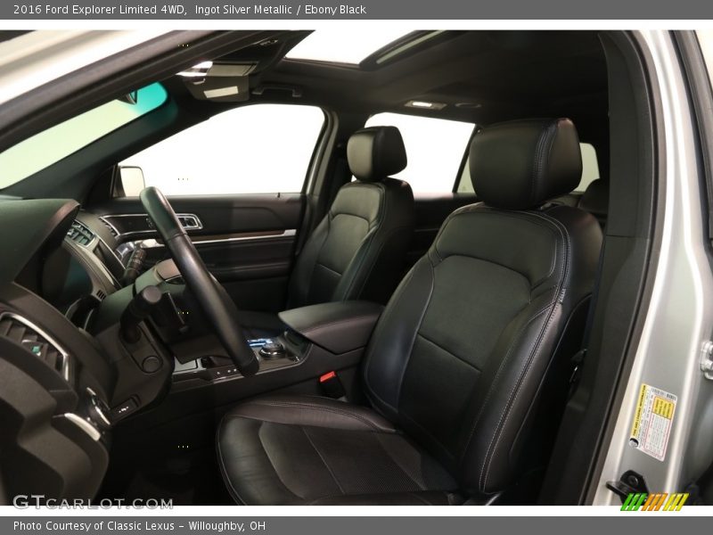 Ingot Silver Metallic / Ebony Black 2016 Ford Explorer Limited 4WD
