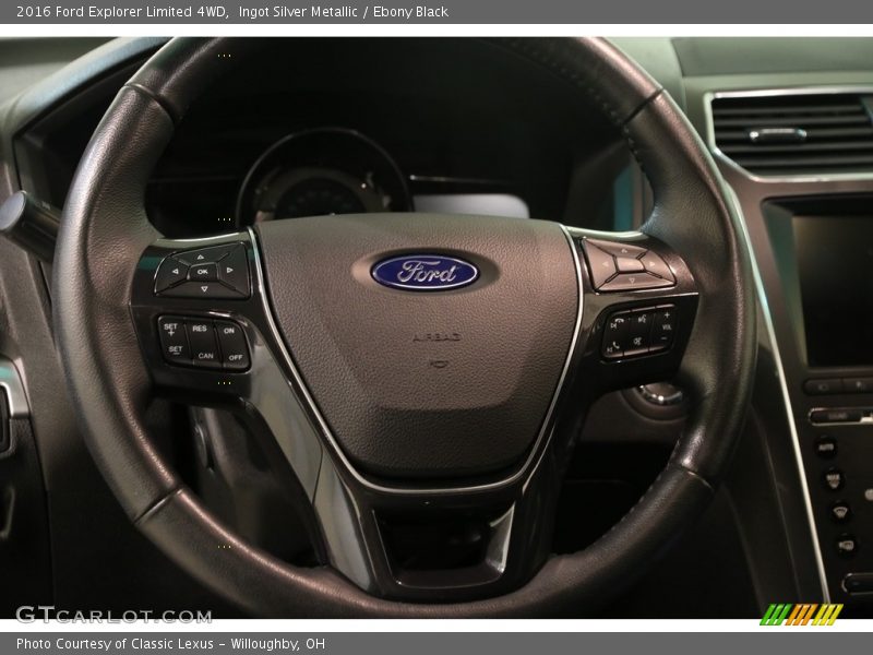 Ingot Silver Metallic / Ebony Black 2016 Ford Explorer Limited 4WD