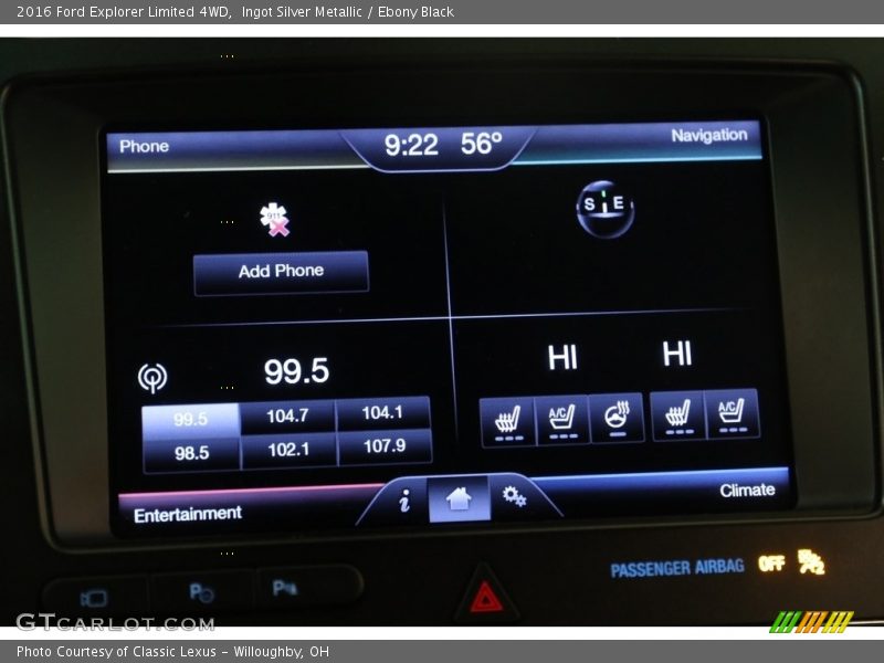 Ingot Silver Metallic / Ebony Black 2016 Ford Explorer Limited 4WD