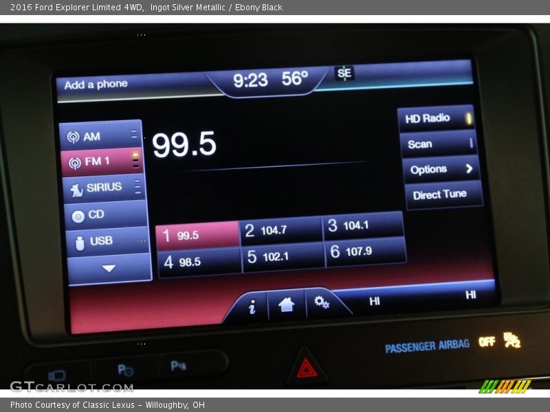 Ingot Silver Metallic / Ebony Black 2016 Ford Explorer Limited 4WD