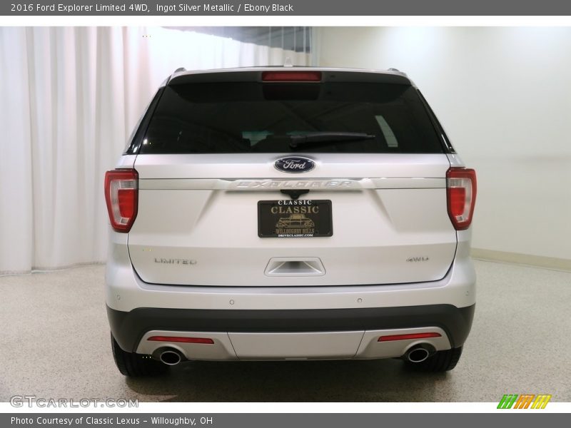 Ingot Silver Metallic / Ebony Black 2016 Ford Explorer Limited 4WD