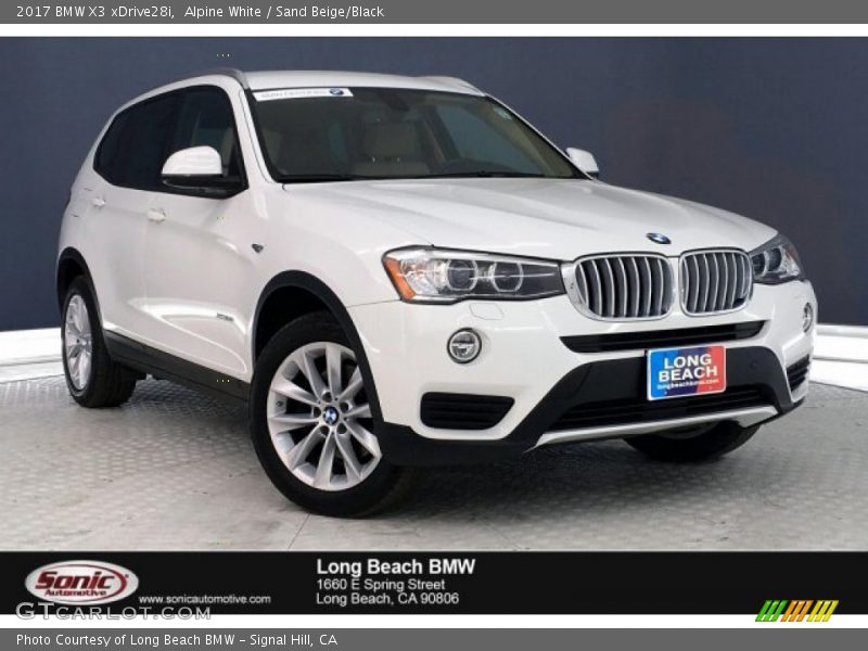 Alpine White / Sand Beige/Black 2017 BMW X3 xDrive28i