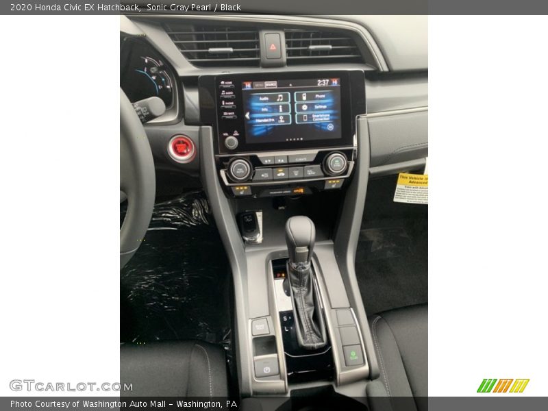 Sonic Gray Pearl / Black 2020 Honda Civic EX Hatchback