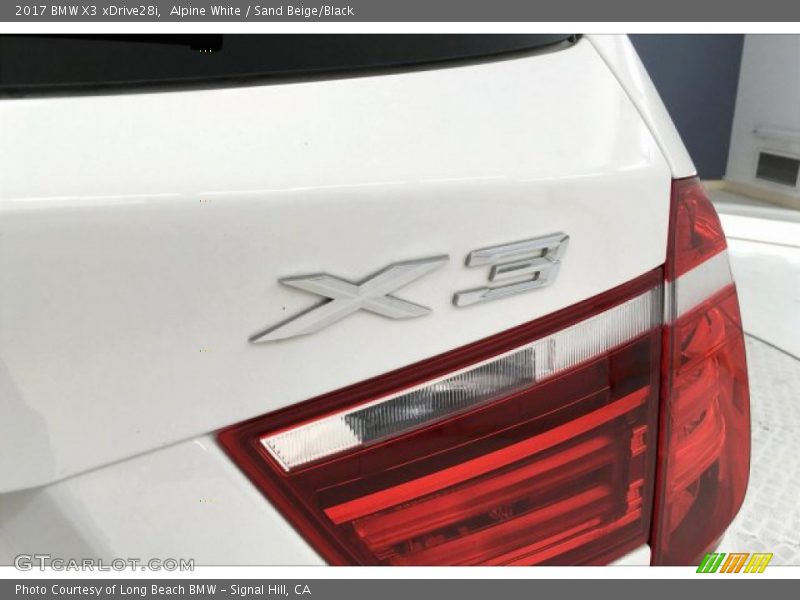 Alpine White / Sand Beige/Black 2017 BMW X3 xDrive28i