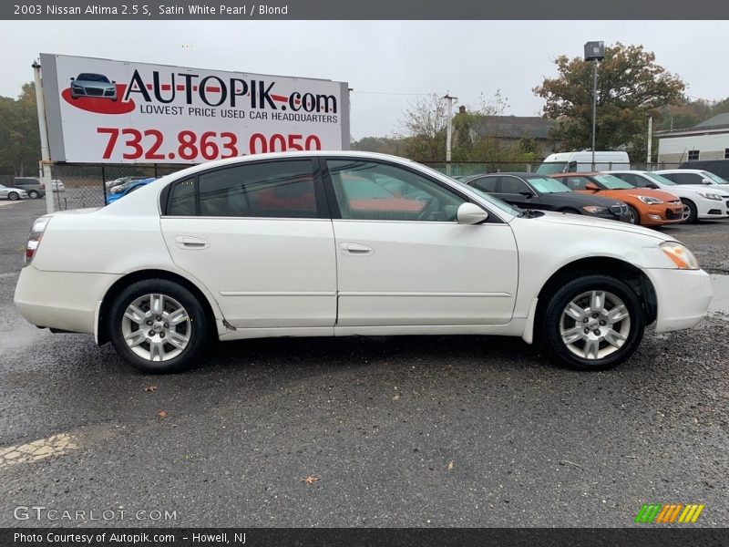 Satin White Pearl / Blond 2003 Nissan Altima 2.5 S