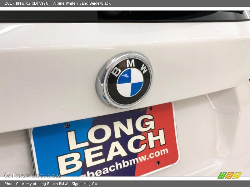Alpine White / Sand Beige/Black 2017 BMW X3 xDrive28i
