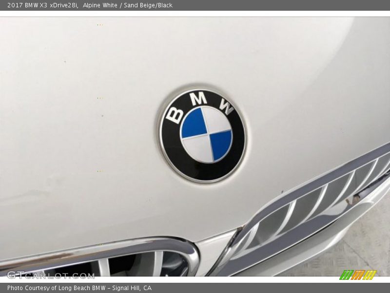 Alpine White / Sand Beige/Black 2017 BMW X3 xDrive28i
