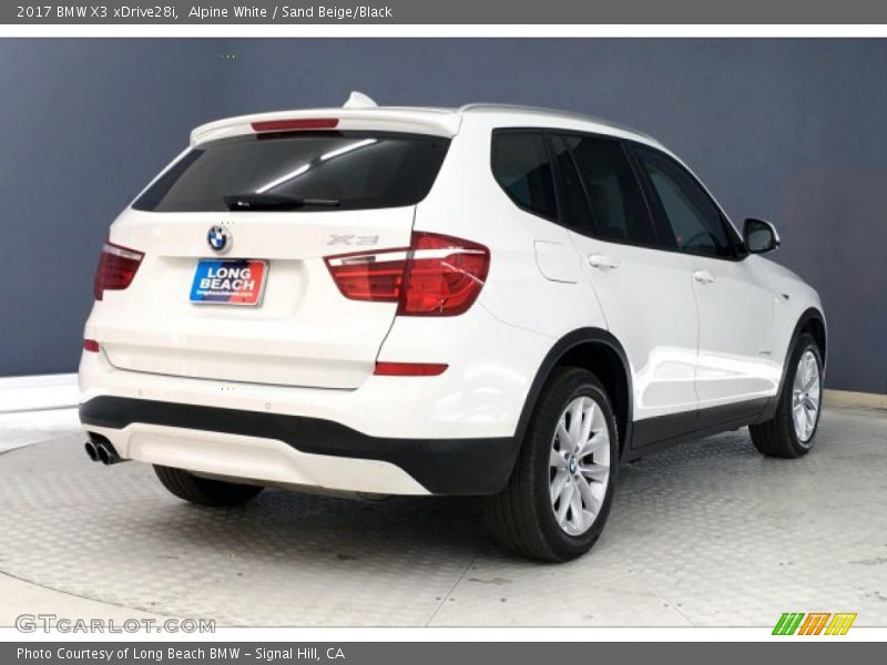 Alpine White / Sand Beige/Black 2017 BMW X3 xDrive28i