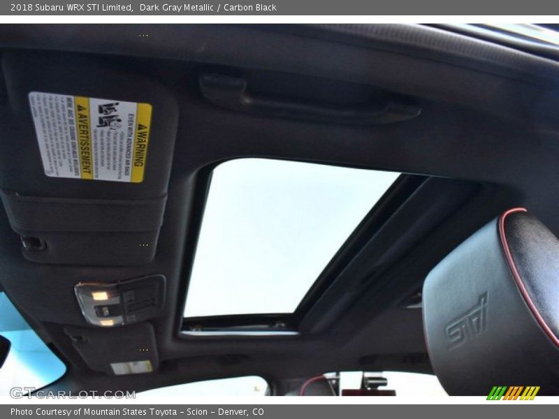 Dark Gray Metallic / Carbon Black 2018 Subaru WRX STI Limited