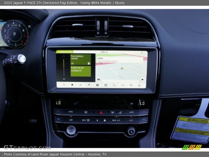 Navigation of 2020 F-PACE 25t Checkered Flag Edition