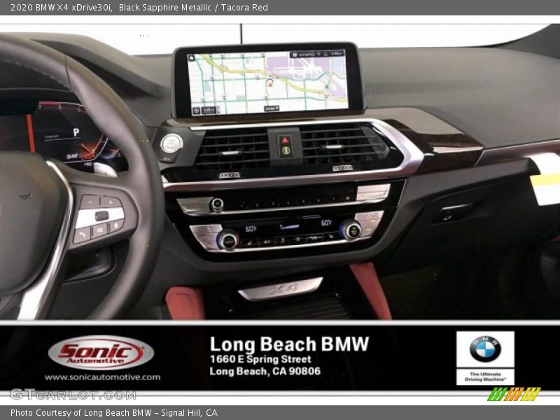 Black Sapphire Metallic / Tacora Red 2020 BMW X4 xDrive30i