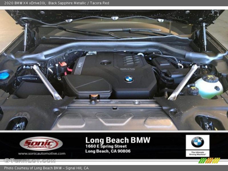 Black Sapphire Metallic / Tacora Red 2020 BMW X4 xDrive30i
