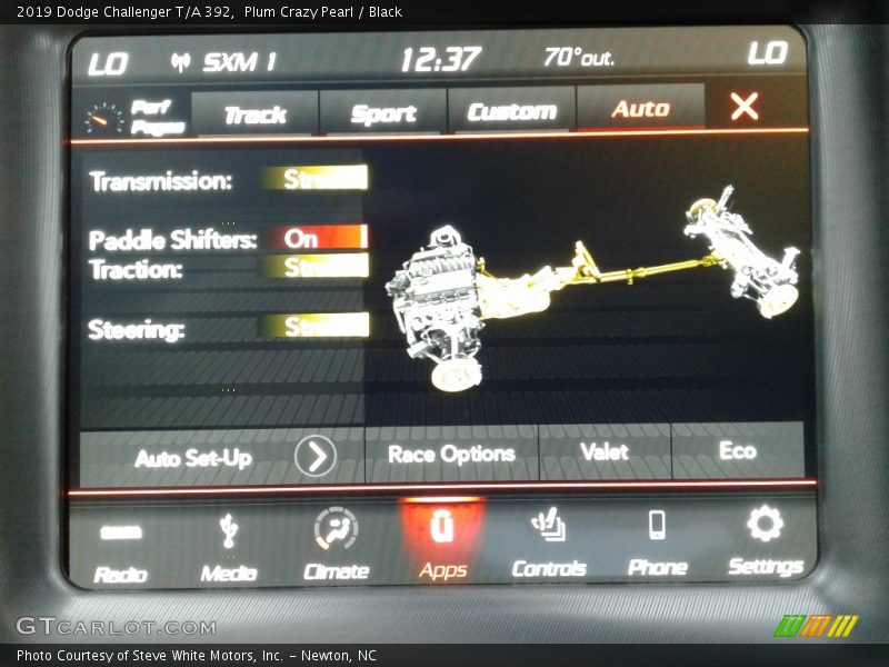 Controls of 2019 Challenger T/A 392