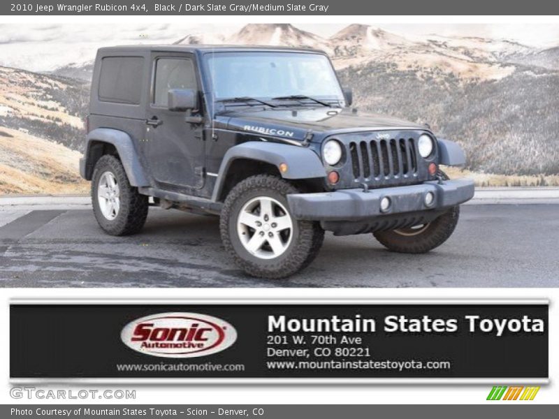 Black / Dark Slate Gray/Medium Slate Gray 2010 Jeep Wrangler Rubicon 4x4