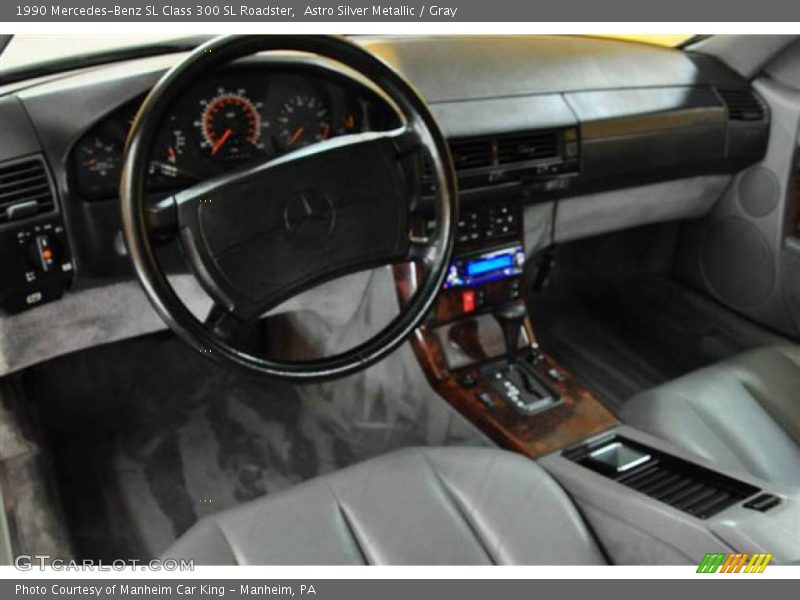 Astro Silver Metallic / Gray 1990 Mercedes-Benz SL Class 300 SL Roadster