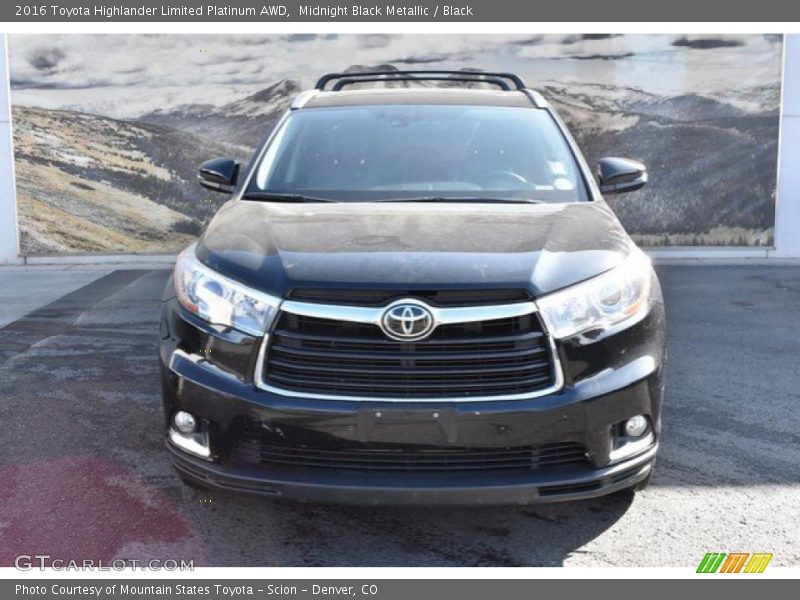 Midnight Black Metallic / Black 2016 Toyota Highlander Limited Platinum AWD