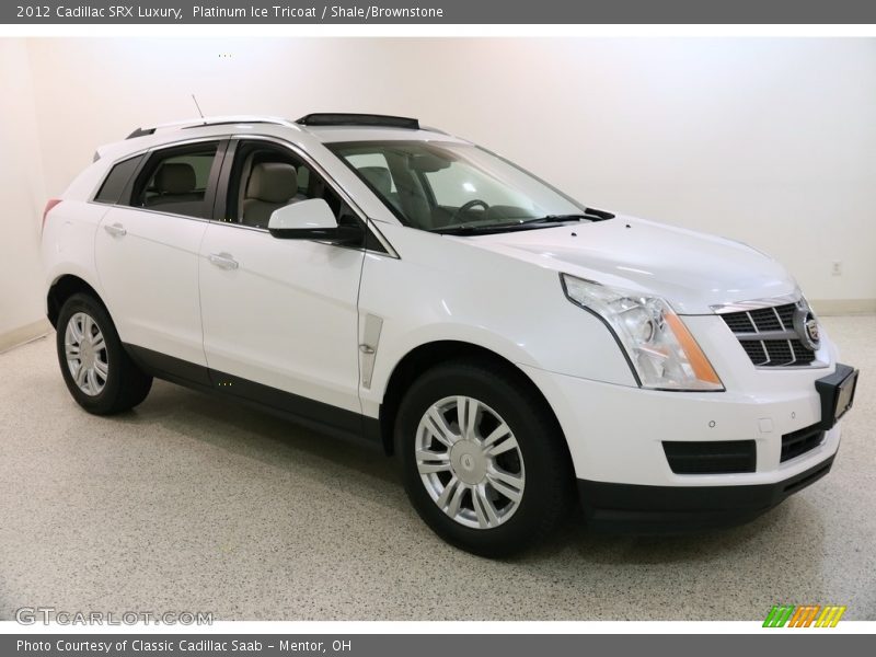 Platinum Ice Tricoat / Shale/Brownstone 2012 Cadillac SRX Luxury