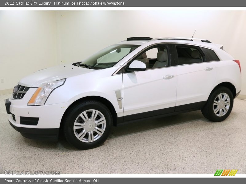 Platinum Ice Tricoat / Shale/Brownstone 2012 Cadillac SRX Luxury