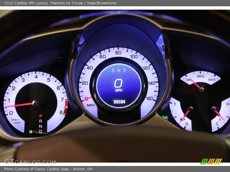 Platinum Ice Tricoat / Shale/Brownstone 2012 Cadillac SRX Luxury