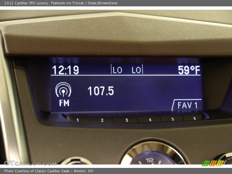 Platinum Ice Tricoat / Shale/Brownstone 2012 Cadillac SRX Luxury