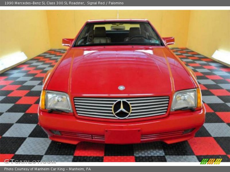 Signal Red / Palomino 1990 Mercedes-Benz SL Class 300 SL Roadster