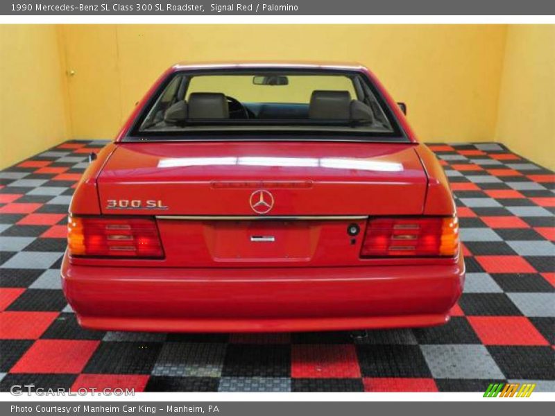 Signal Red / Palomino 1990 Mercedes-Benz SL Class 300 SL Roadster