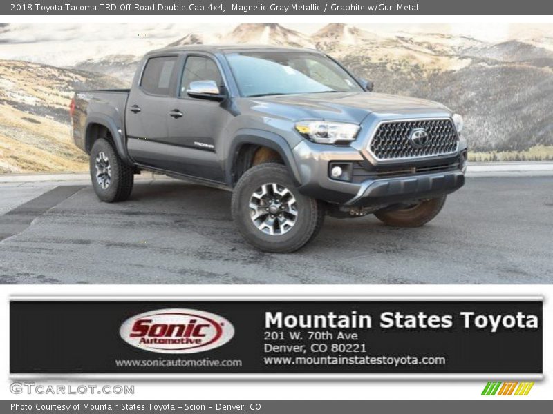 Magnetic Gray Metallic / Graphite w/Gun Metal 2018 Toyota Tacoma TRD Off Road Double Cab 4x4