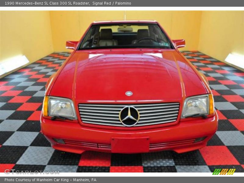 Signal Red / Palomino 1990 Mercedes-Benz SL Class 300 SL Roadster