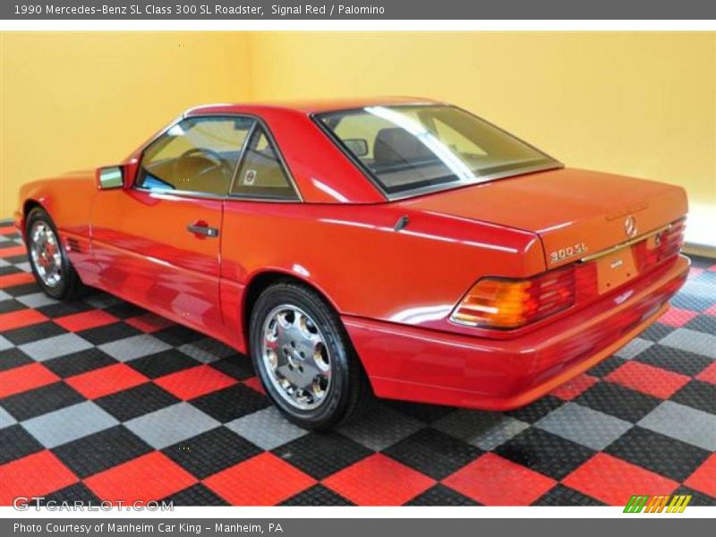 Signal Red / Palomino 1990 Mercedes-Benz SL Class 300 SL Roadster