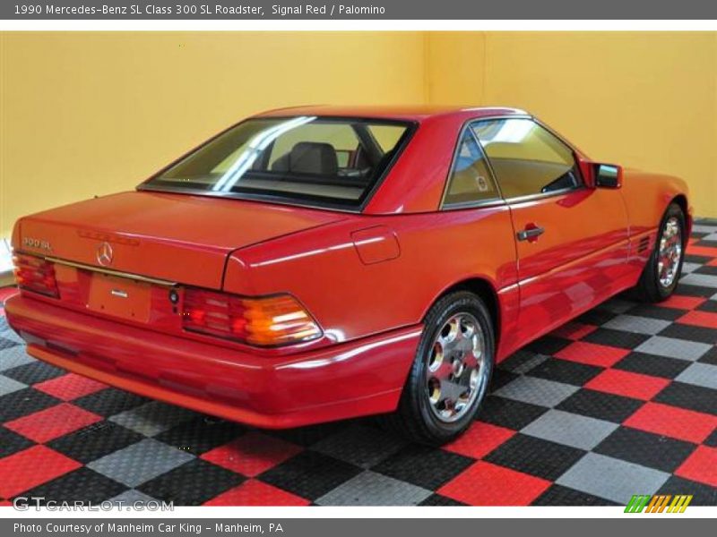 Signal Red / Palomino 1990 Mercedes-Benz SL Class 300 SL Roadster