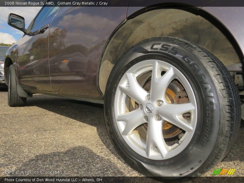 Gotham Gray Metallic / Gray 2008 Nissan Rogue SL AWD