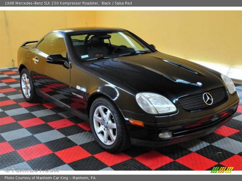 Black / Salsa Red 1998 Mercedes-Benz SLK 230 Kompressor Roadster