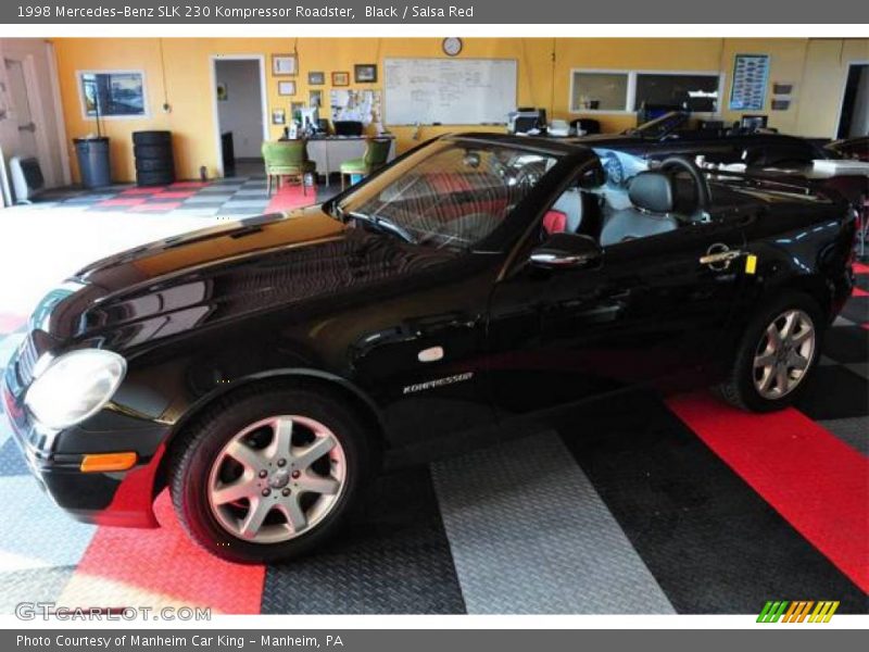 Black / Salsa Red 1998 Mercedes-Benz SLK 230 Kompressor Roadster