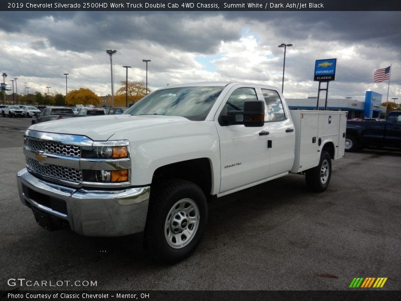Summit White / Dark Ash/Jet Black 2019 Chevrolet Silverado 2500HD Work Truck Double Cab 4WD Chassis