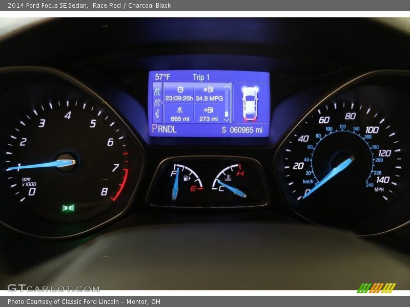 Race Red / Charcoal Black 2014 Ford Focus SE Sedan