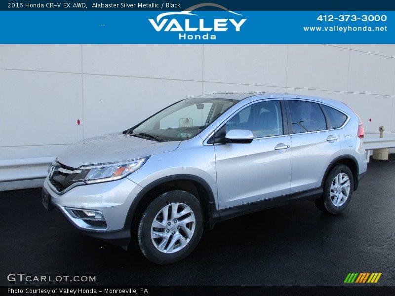 Alabaster Silver Metallic / Black 2016 Honda CR-V EX AWD