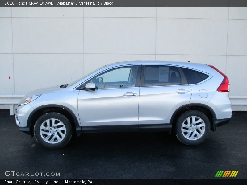 Alabaster Silver Metallic / Black 2016 Honda CR-V EX AWD