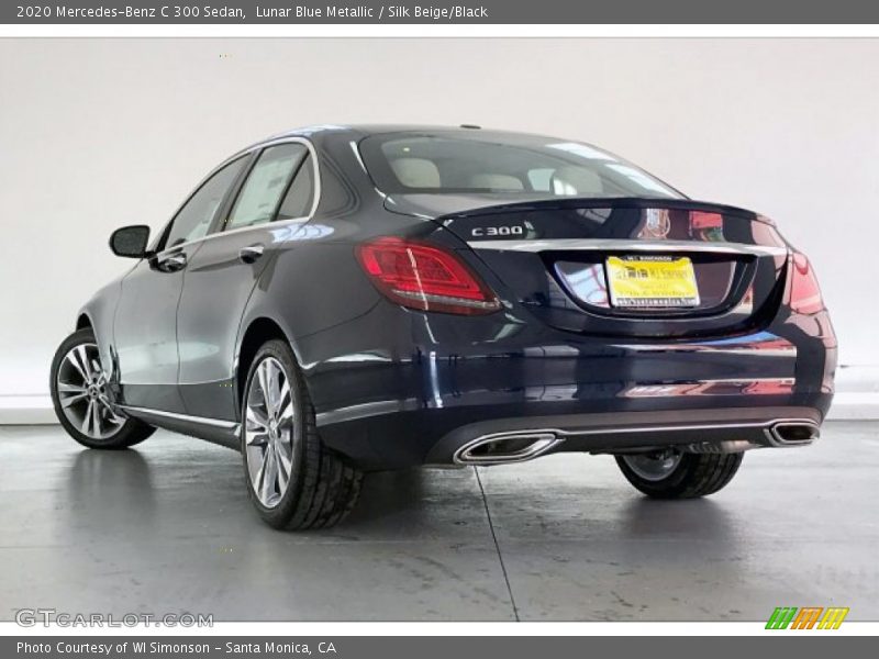 Lunar Blue Metallic / Silk Beige/Black 2020 Mercedes-Benz C 300 Sedan