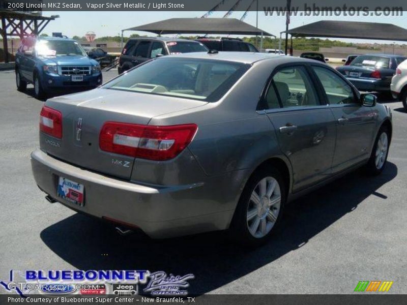 Vapor Silver Metallic / Light Stone 2008 Lincoln MKZ Sedan