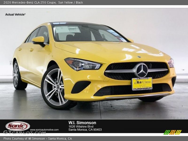 Sun Yellow / Black 2020 Mercedes-Benz CLA 250 Coupe