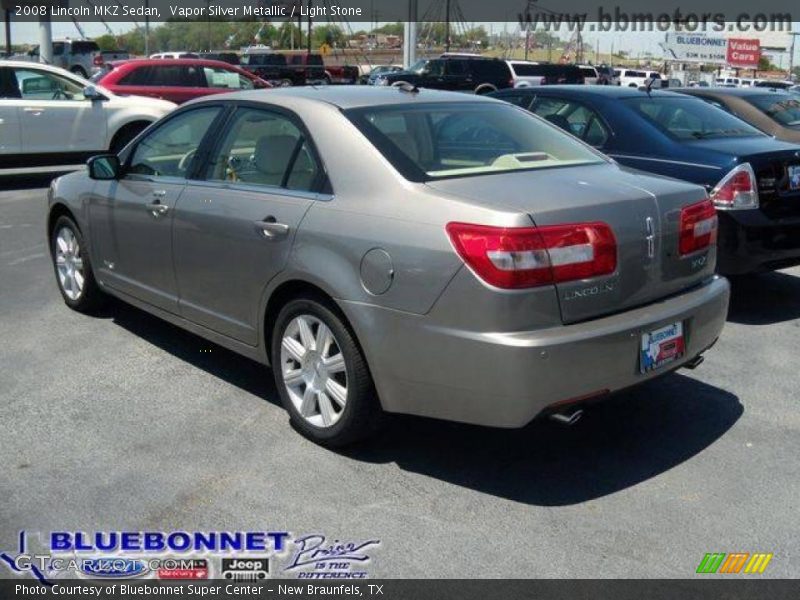 Vapor Silver Metallic / Light Stone 2008 Lincoln MKZ Sedan